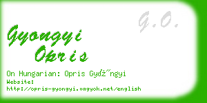 gyongyi opris business card